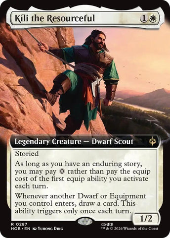 Image for Kili the Resourceful (Extended Art) (287) [The Hobbit] (HOB) - Magic: The Gathering