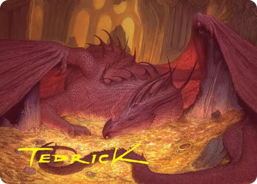 Image for Smaug the Magnificent Art Card (Gold-Stamped Signature) (43) [Art Series: The Hobbit] (ASHOB) - Magic: The Gathering