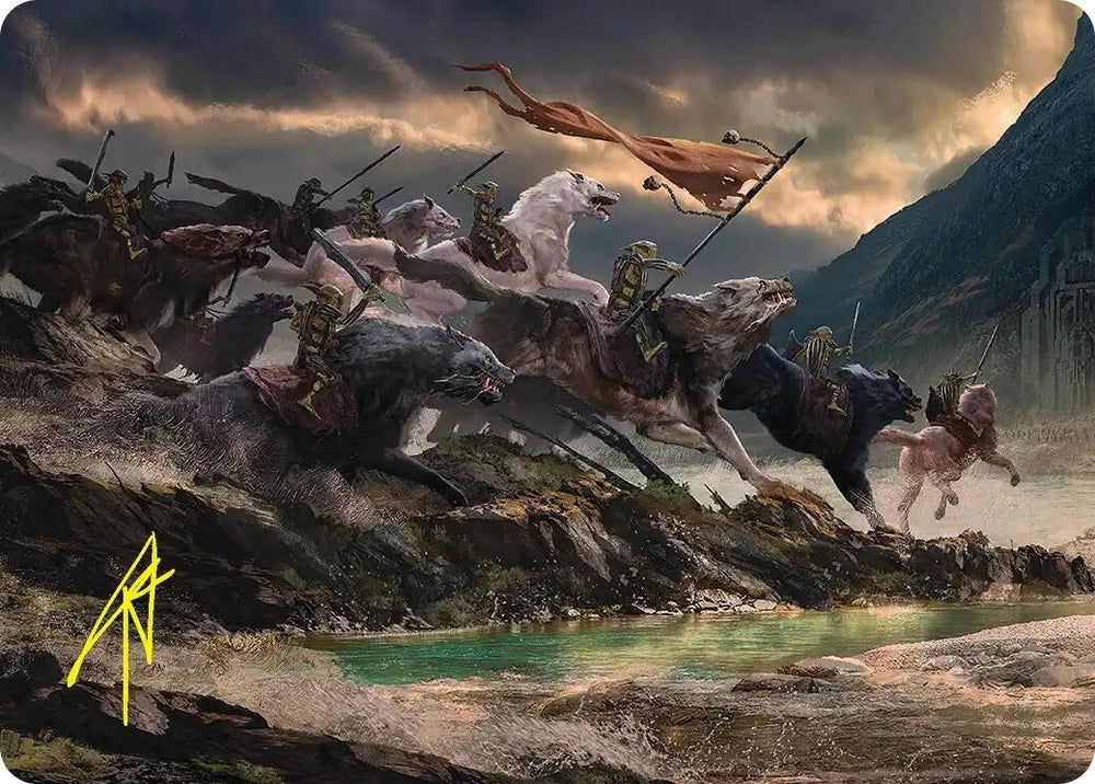 Image for Tide of Fury and Disorder Art Card (Gold-Stamped Signature) (53) [Art Series: The Hobbit] (ASHOB) - Magic: The Gathering