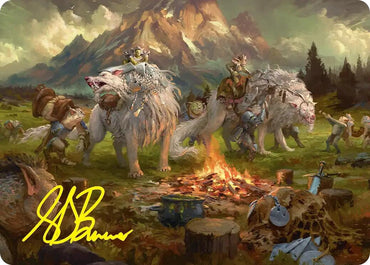 Image for Mount Gundabad Mobilizes Art Card (Gold-Stamped Signature) (54) [Art Series: The Hobbit] (ASHOB) - Magic: The Gathering
