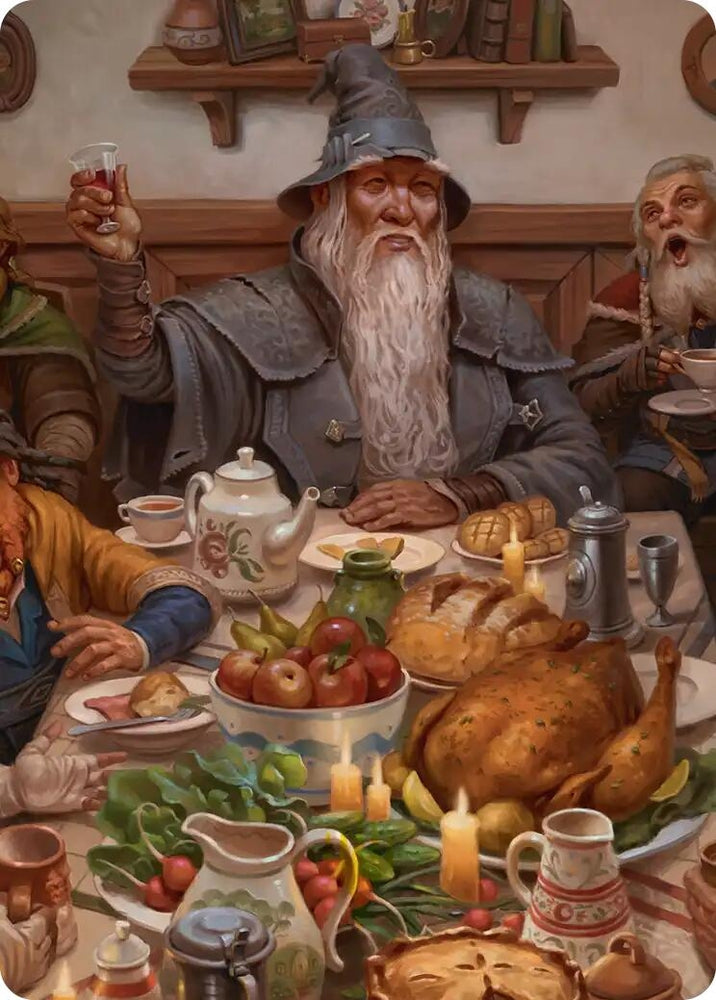 Image for Gandalf, Party Guest Art Card (2/12) (2) [Art Series: The Hobbit] (ASHOB) - Magic: The Gathering