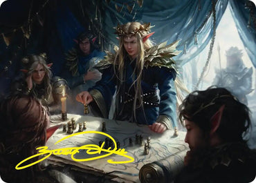 Image for Thranduil the Strategist Art Card (Gold-Stamped Signature) (49) [Art Series: The Hobbit] (ASHOB) - Magic: The Gathering