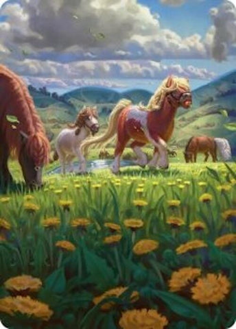Image for Troop of Ponies Art Card (1) [Art Series: The Hobbit] (ASHOB) - Magic: The Gathering
