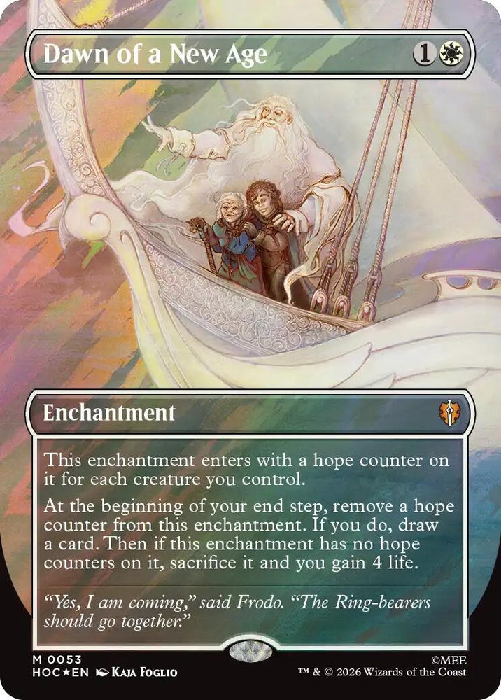 Image for Dawn of a New Age (Borderless) (Surge Foil) (53) [The Hobbit: Eternal-Legal] (HOC) - Magic: The Gathering