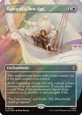 Image for Dawn of a New Age (Borderless) (Surge Foil) (53) [The Hobbit: Eternal-Legal] (HOC) - Magic: The Gathering