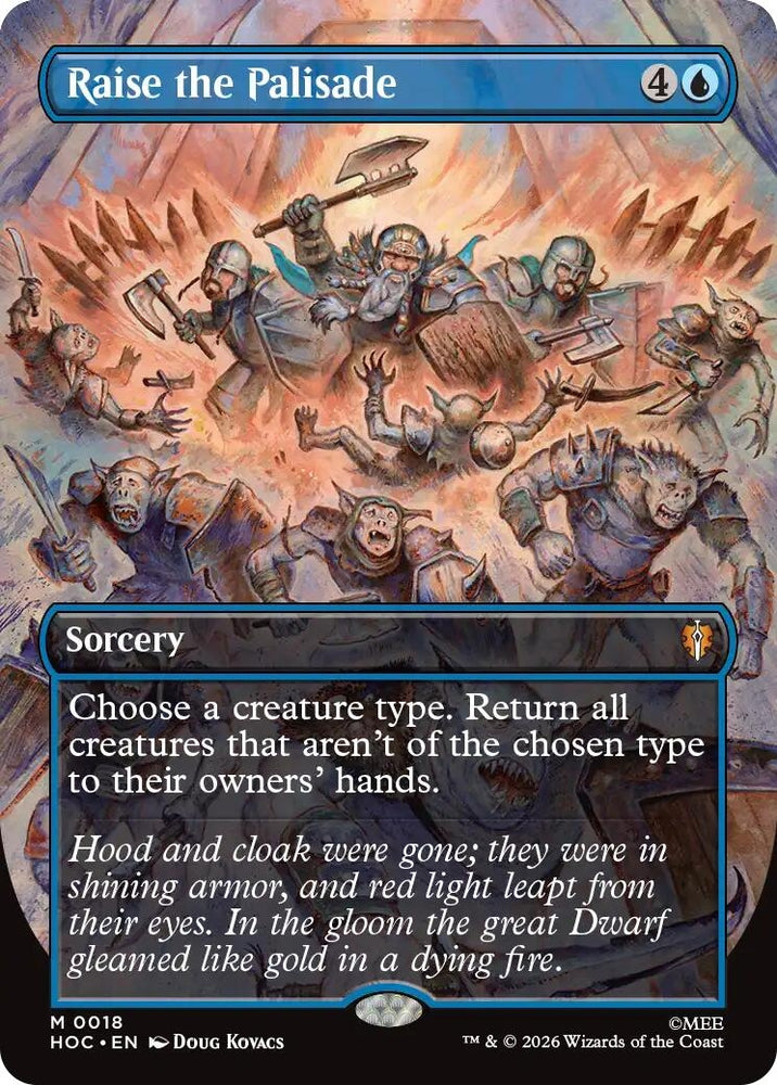 Image for Raise the Palisade (Borderless) (18) [The Hobbit: Eternal-Legal] (HOC) - Magic: The Gathering