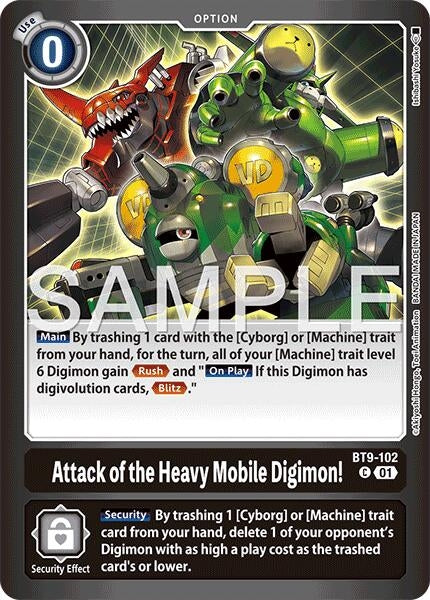 Image for Attack of the Heavy Mobile Digimon! (BT9-102 C) [Limited Card Pack -Final Crest-] (LM-08) - Digimon Card Game