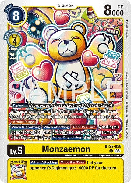 Image for Monzaemon (BT22-038 C) [Limited Card Pack -Final Crest-] (LM-08) - Digimon Card Game