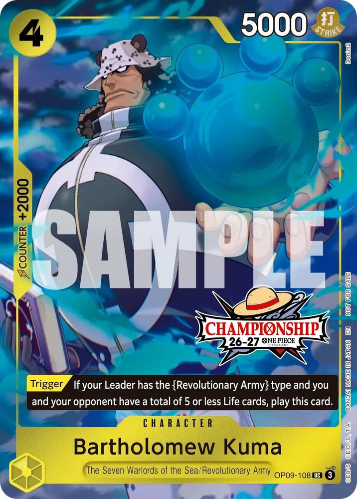 Image for Bartholomew Kuma (CS 26-27 Celebration Pack) [One Piece Promotion Cards] (OP-PR) - One Piece Card Game