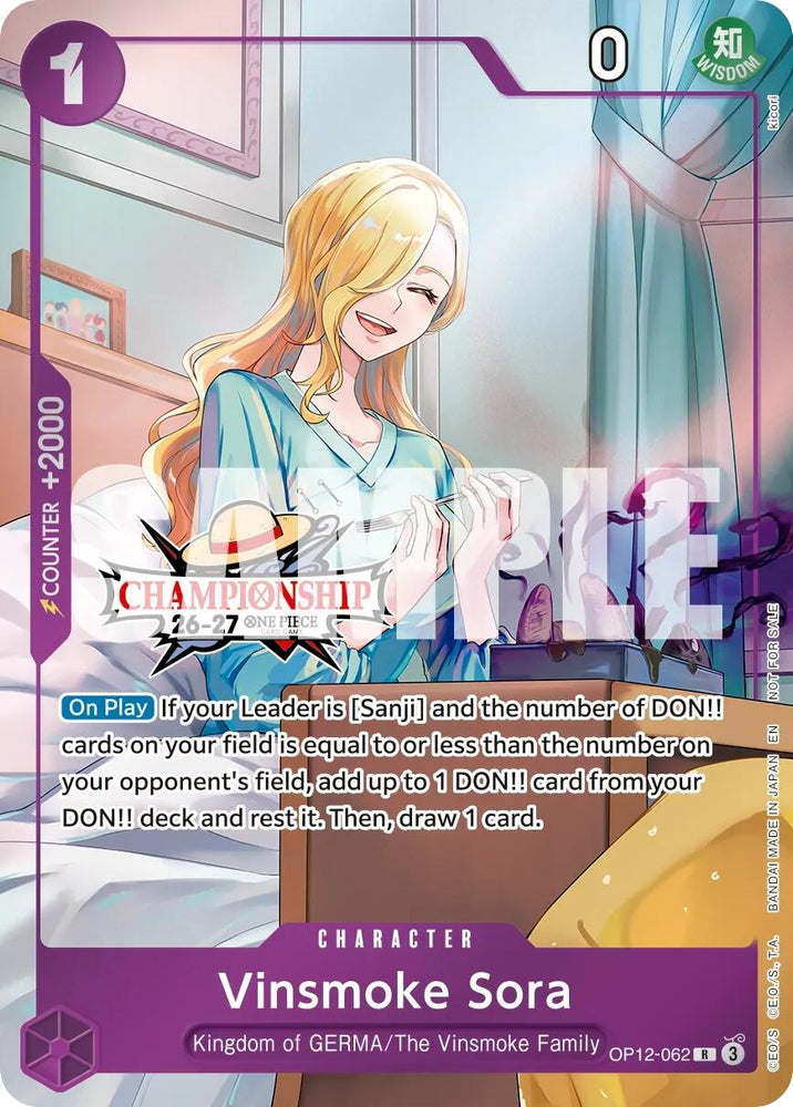 Image for Vinsmoke Sora (CS 26-27 Celebration Pack) [One Piece Promotion Cards] (OP-PR) - One Piece Card Game