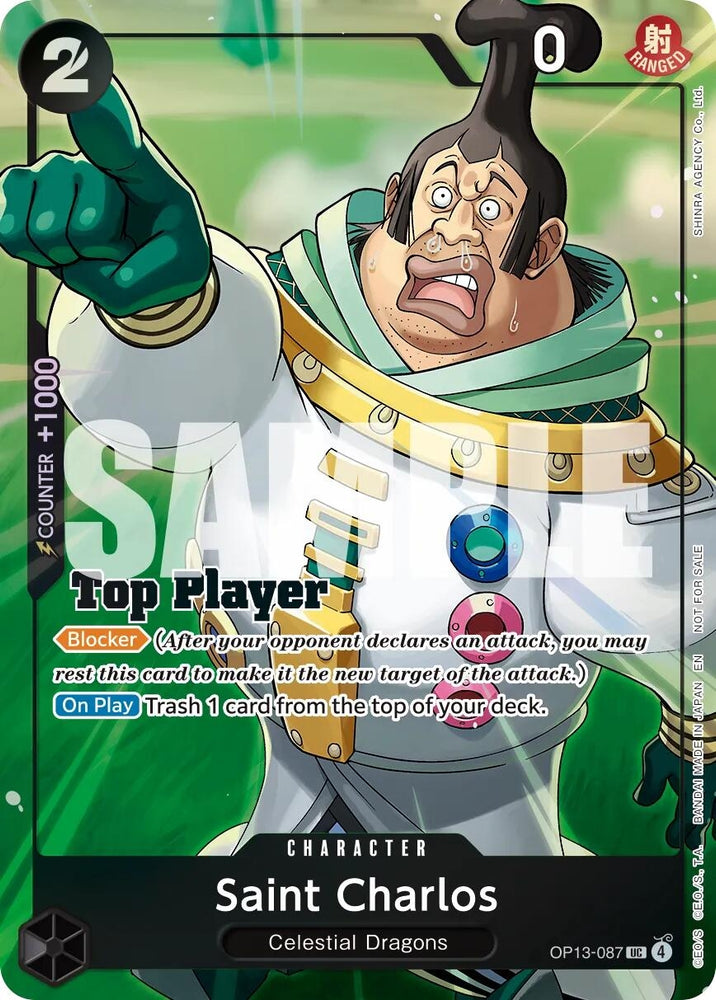 Image for Saint Charlos (CS 26-27 Top Player Pack Vol. 1) [One Piece Promotion Cards] (OP-PR) - One Piece Card Game