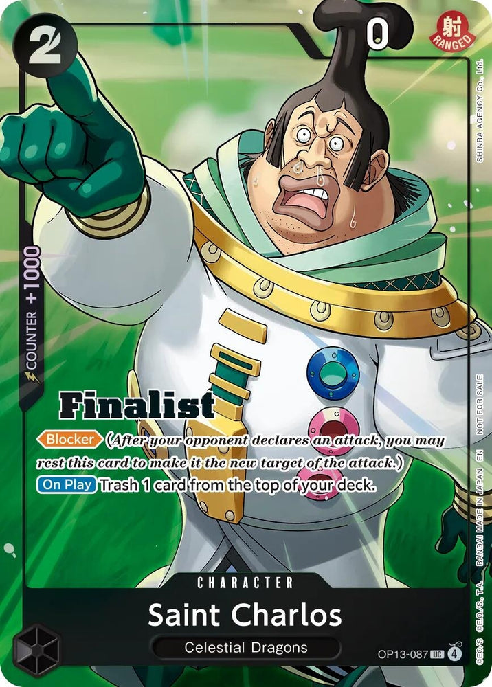 Image for Saint Charlos (Finalist Card Set Vol. 1) [One Piece Promotion Cards] (OP-PR) - One Piece Card Game