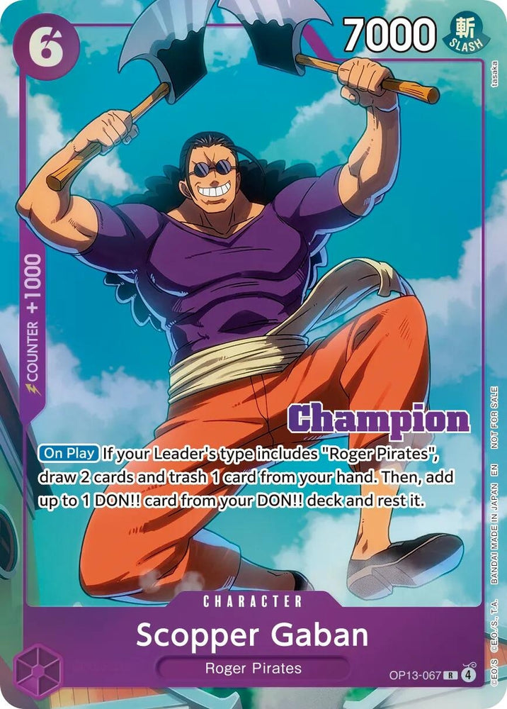 Image for Scopper Gaban (CS 26-27 Winner Card Set Vol.1) [One Piece Promotion Cards] (OP-PR) - One Piece Card Game