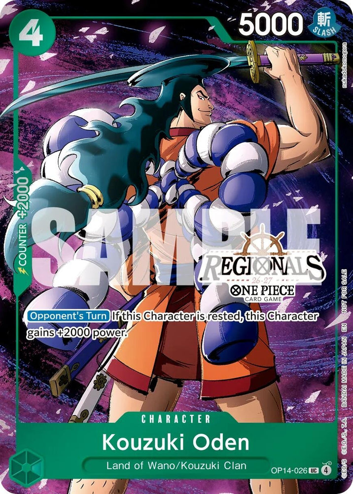 Image for Kouzuki Oden (Regional Participation Pack 2026 Vol.2) (OP14-026) [One Piece Promotion Cards] (OP-PR) - One Piece Card Game