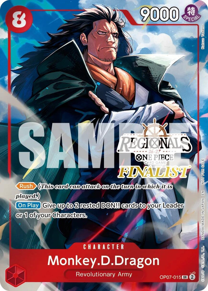 Image for Monkey.D.Dragon (Regionals Finalist Card Set 26-27 Vol.2) (OP07-015) [One Piece Promotion Cards] (OP-PR) - One Piece Card Game