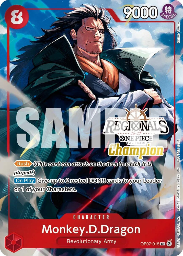Image for Monkey.D.Dragon (Regionals Champion Card Set 26-27 Vol.2) (OP07-015) [One Piece Promotion Cards] (OP-PR) - One Piece Card Game