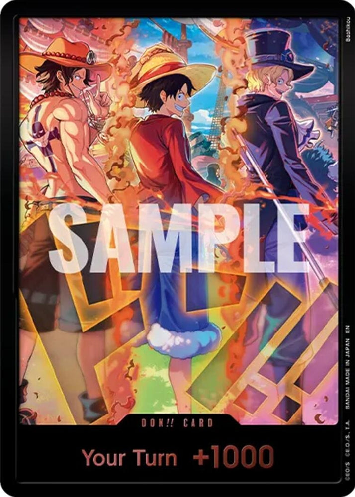 Image for DON!! Card (English Version 3rd Anniversary Set) (Ace, Luffy, Sabo) [One Piece Promotion Cards] (OP-PR) - One Piece Card Game