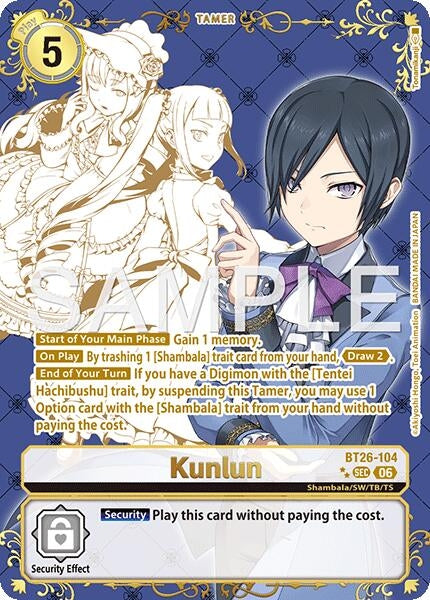 Image for Kunlun (Rare Pull) (BT26-104 SEC) [Timeless Bonds] (BT-26) - Digimon Card Game