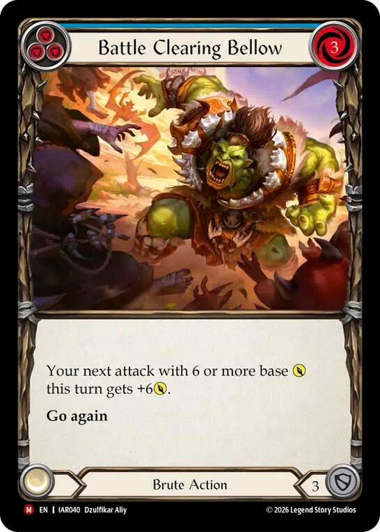 Image for Battle Clearing Bellow [Usurp the Shadow Throne] (IAR) - Flesh and Blood TCG
