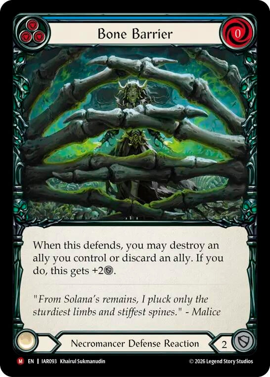 Image for Bone Barrier [Usurp the Shadow Throne] (IAR) - Flesh and Blood TCG