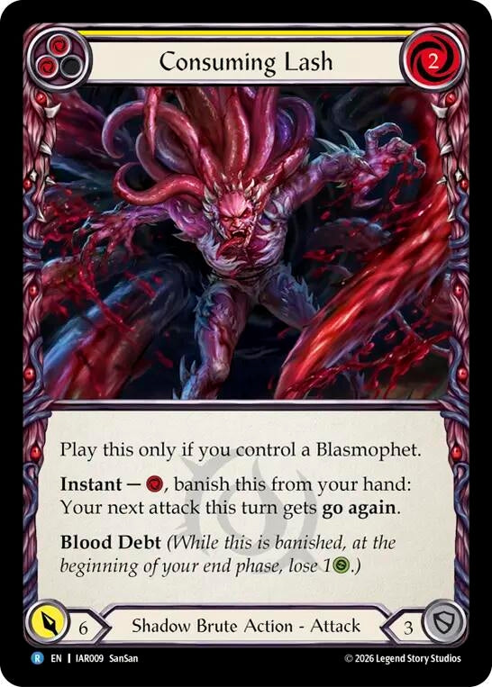 Image for Consuming Lash [Usurp the Shadow Throne] (IAR) - Flesh and Blood TCG
