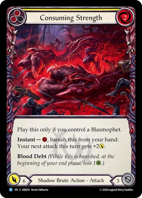 Image for Consuming Strength [Usurp the Shadow Throne] (IAR) - Flesh and Blood TCG