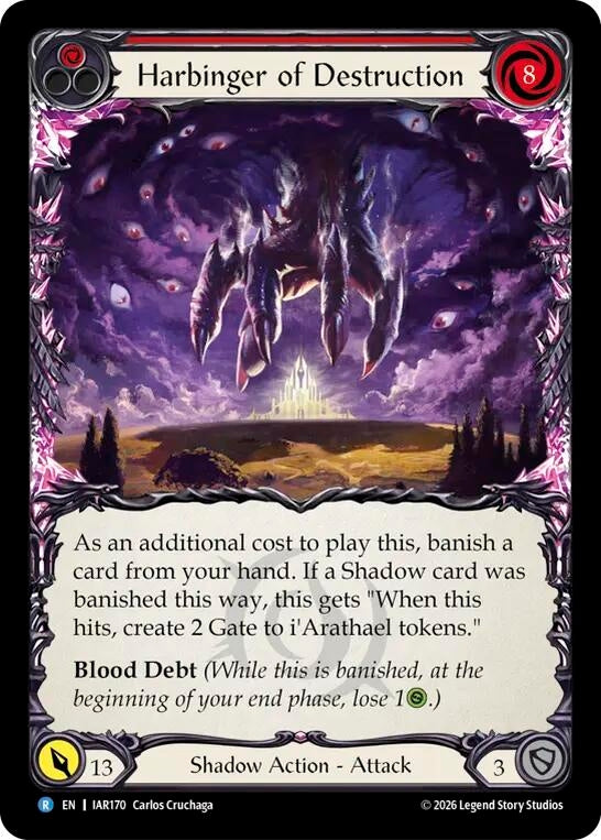 Image for Harbinger of Destruction [Usurp the Shadow Throne] (IAR) - Flesh and Blood TCG