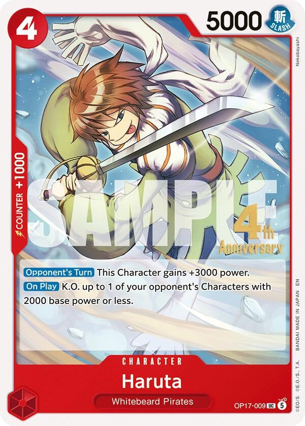 Image for Haruta (OP17-009) [The World's Strongest Warriors Release Event Cards] (OP17 RE) - One Piece Card Game