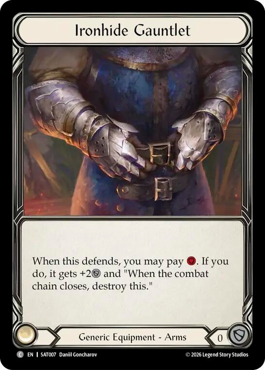 Image for Ironhide Gauntlet [Silver Age: Usurp the Shadow Throne] (SAT) - Flesh and Blood TCG