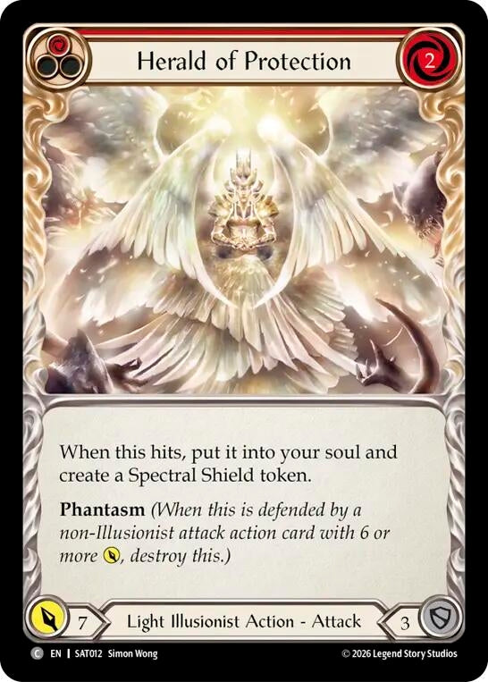 Image for Herald of Protection (Red) [Silver Age: Usurp the Shadow Throne] (SAT) - Flesh and Blood TCG