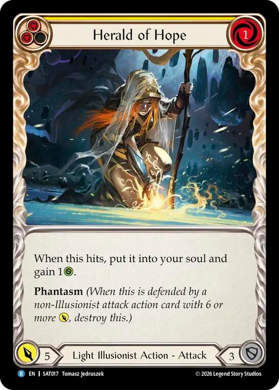 Image for Herald of Hope (Yellow) [Silver Age: Usurp the Shadow Throne] (SAT) - Flesh and Blood TCG