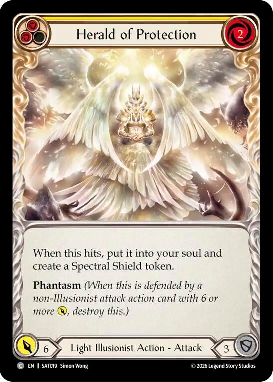 Image for Herald of Protection (Yellow) [Silver Age: Usurp the Shadow Throne] (SAT) - Flesh and Blood TCG