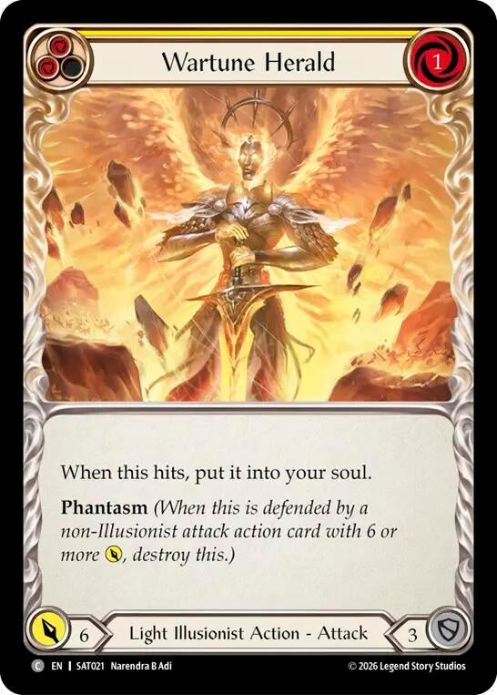 Image for Wartune Herald (Yellow) [Silver Age: Usurp the Shadow Throne] (SAT) - Flesh and Blood TCG