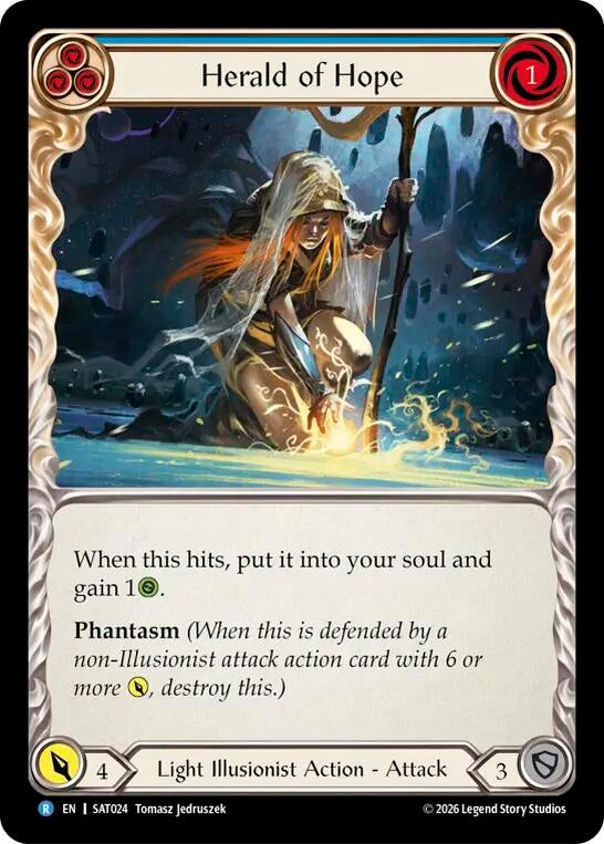 Image for Herald of Hope (Blue) [Silver Age: Usurp the Shadow Throne] (SAT) - Flesh and Blood TCG
