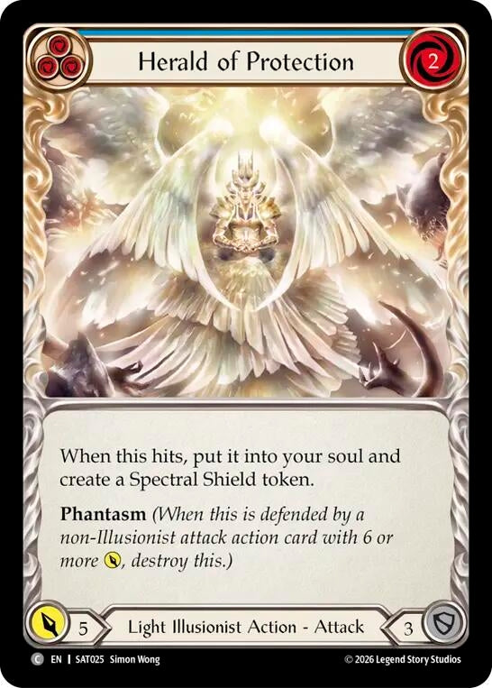 Image for Herald of Protection (Blue) [Silver Age: Usurp the Shadow Throne] (SAT) - Flesh and Blood TCG