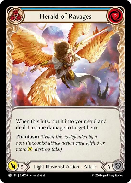 Image for Herald of Ravages (Blue) [Silver Age: Usurp the Shadow Throne] (SAT) - Flesh and Blood TCG
