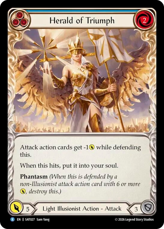 Image for Herald of Triumph (Blue) [Silver Age: Usurp the Shadow Throne] (SAT) - Flesh and Blood TCG