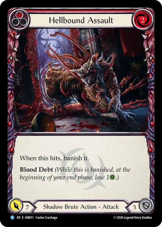 Image for Hellbound Assault (Red) [Usurp the Shadow Throne] (IAR) - Flesh and Blood TCG