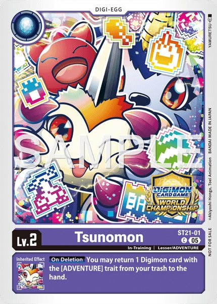 Image for Tsunomon (World Championship 26-27 Store Championships Season 2 Top 16) [Starter Deck 21: Hero of Hope] (ST-21) - Digimon Card Game