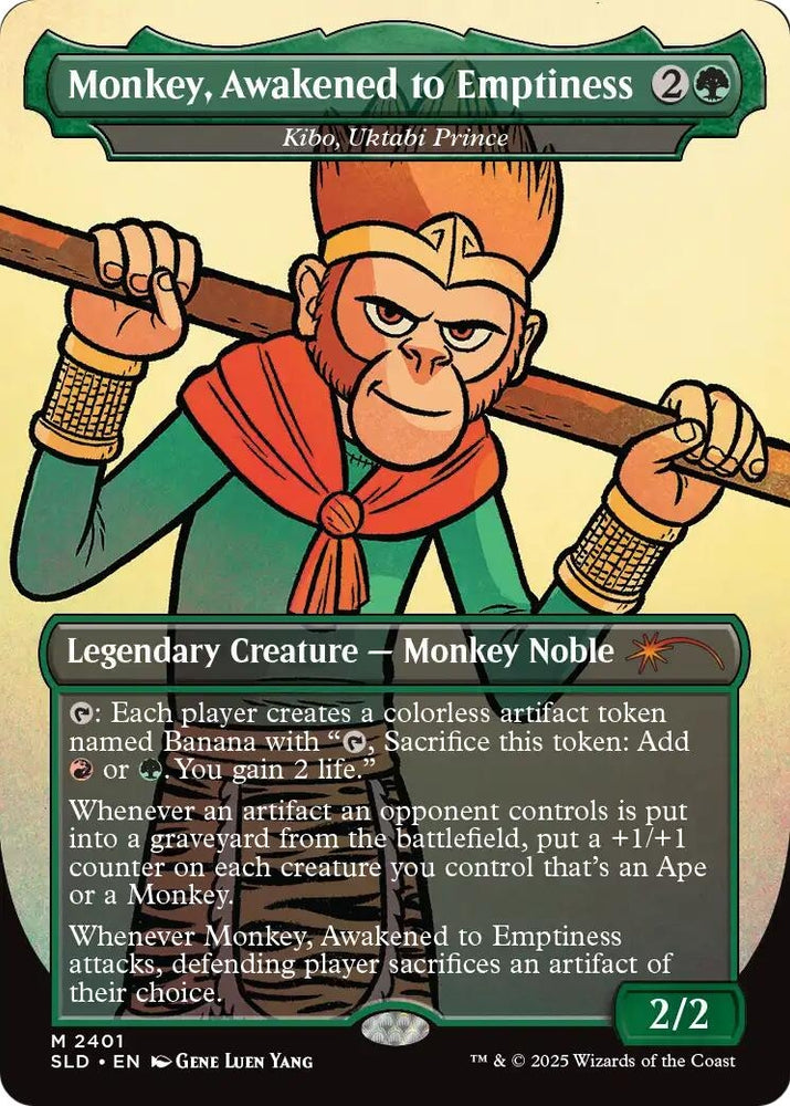 Image for Monkey, Awakened to Emptiness - Kibo, Uktabi Prince (2401) [Secret Lair Drop Series] (SLD) - Magic: The Gathering