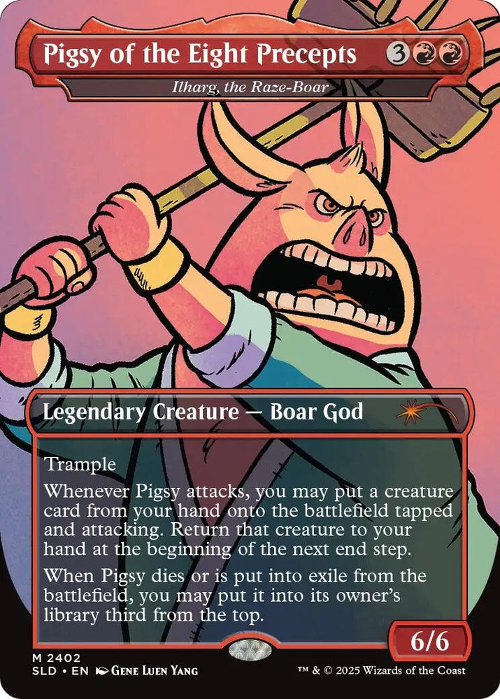 Image for Pigsy of the Eight Precepts - Ilharg, the Raze-Boar (2402) [Secret Lair Drop Series] (SLD) - Magic: The Gathering