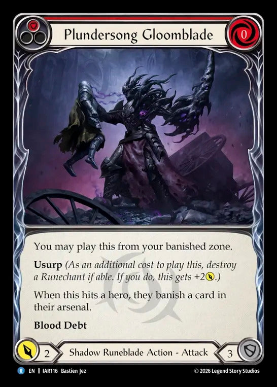 Image for Plundersong Gloomblade [Usurp the Shadow Throne] (IAR) - Flesh and Blood TCG