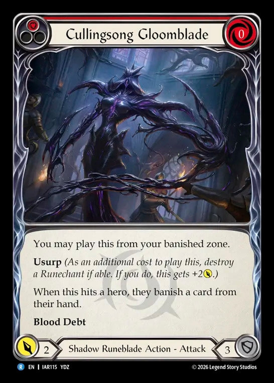 Image for Cullingsong Gloomblade [Usurp the Shadow Throne] (IAR) - Flesh and Blood TCG
