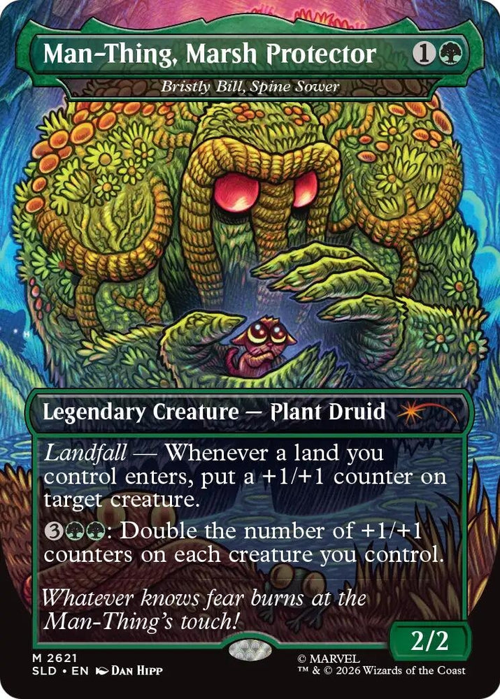 Image for Man-Thing, Marsh Protector - Bristly Bill, Spine Sower (2621) [Secret Lair Drop Series] (SLD) - Magic: The Gathering