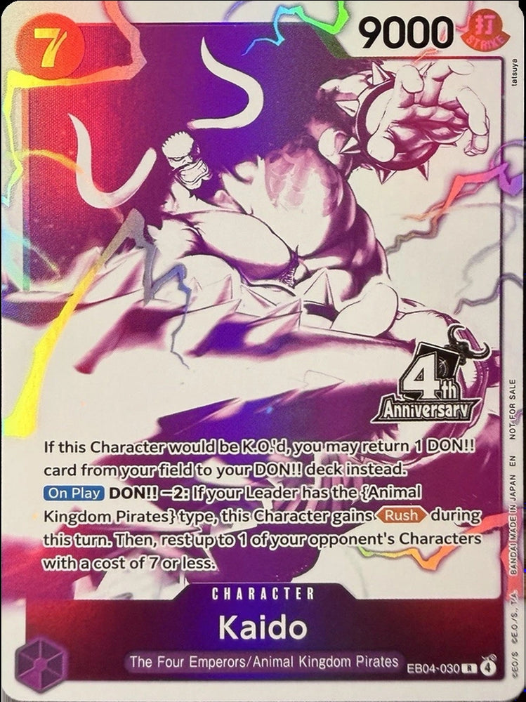 Image for Kaido (4th Anniversary Treasure Campaign Pack) (EB04-030) [One Piece Promotion Cards] (OP-PR) - One Piece Card Game