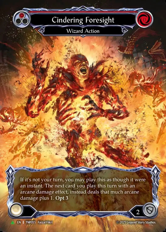 Image for Cindering Foresight (Red) - TNP055 (TNP055) [Flesh and Blood: Promo Cards] (PR) - Flesh and Blood TCG