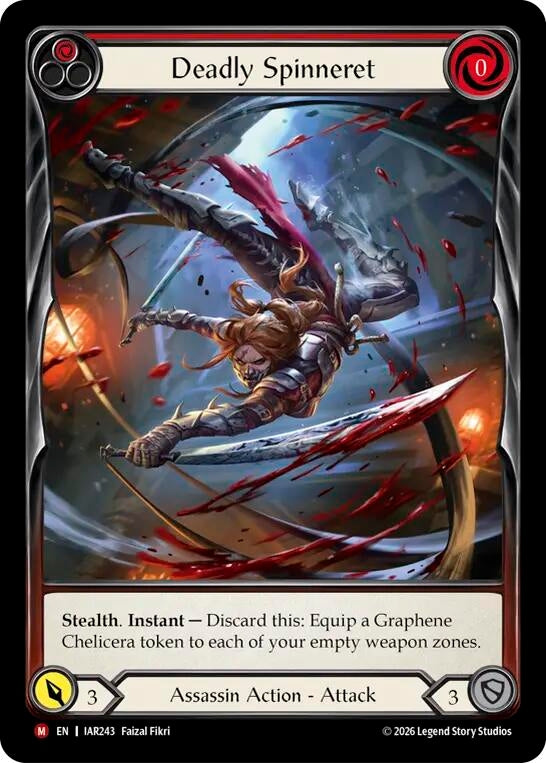 Image for Deadly Spinneret [Usurp the Shadow Throne] (IAR) - Flesh and Blood TCG