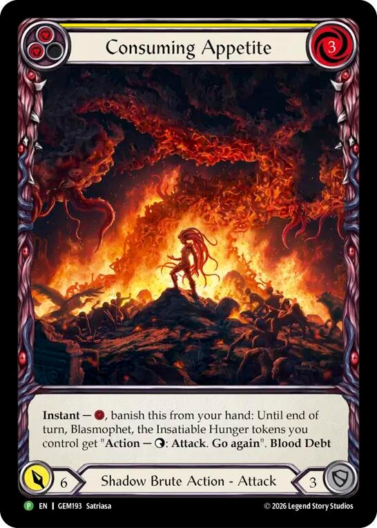 Image for Consuming Appetite [GEM Pack 6] (GEM) - Flesh and Blood TCG