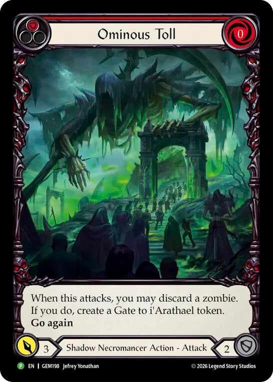 Image for Ominous Toll [GEM Pack 6] (GEM) - Flesh and Blood TCG