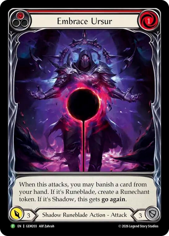 Image for Embrace Ursur [GEM Pack 6] (GEM) - Flesh and Blood TCG